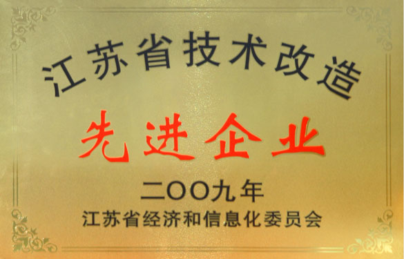 江蘇上上電纜集團獲“2009年江蘇省技術(shù)改造先進(jìn)企業(yè)”稱號